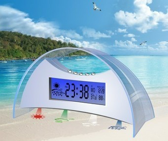 【天氣預(yù)報時鐘 投影鐘 拱門形時鐘】價格,廠家,圖片,其他節(jié)慶婚慶用品,深圳市好迅達(dá)科技-